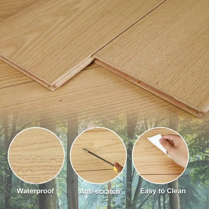 أرضيات خشبية أصلية هندسية من الخشب الصلب اللسان والأخدود مقاومة للماء متينة مقاومة للخدش 21.49 قدم مربع 10 عبوات #6