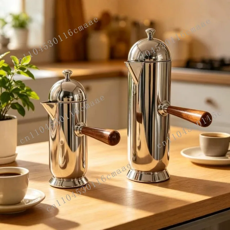 Creative Stainless Steel Pot French Press Kitchen Soft Decoration Craft Coffee Pot Household Filter Press  Teapot New