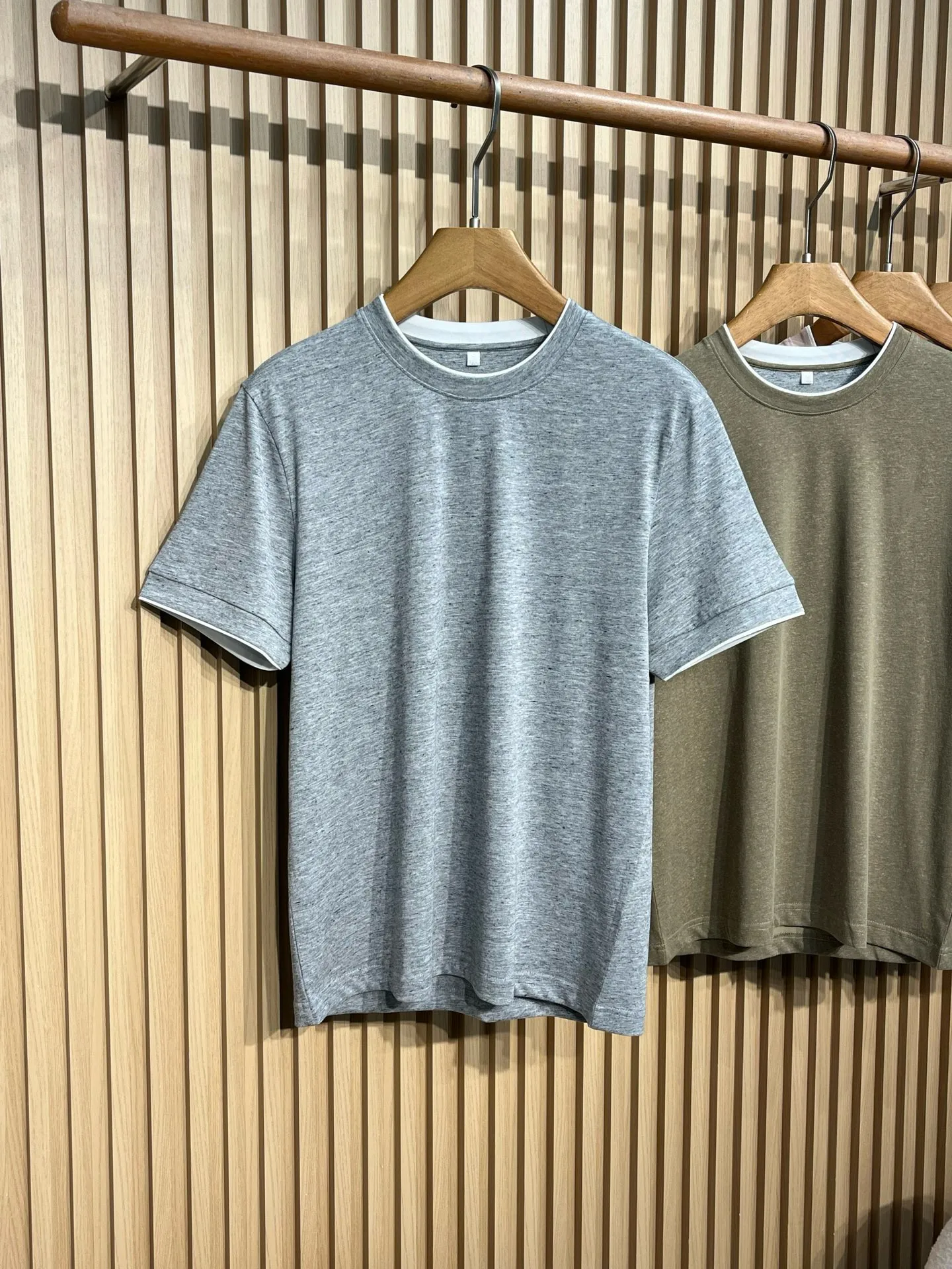 BC old money style summer cotton-blend half-sleeve top men's casual short-sleeved T-shirt