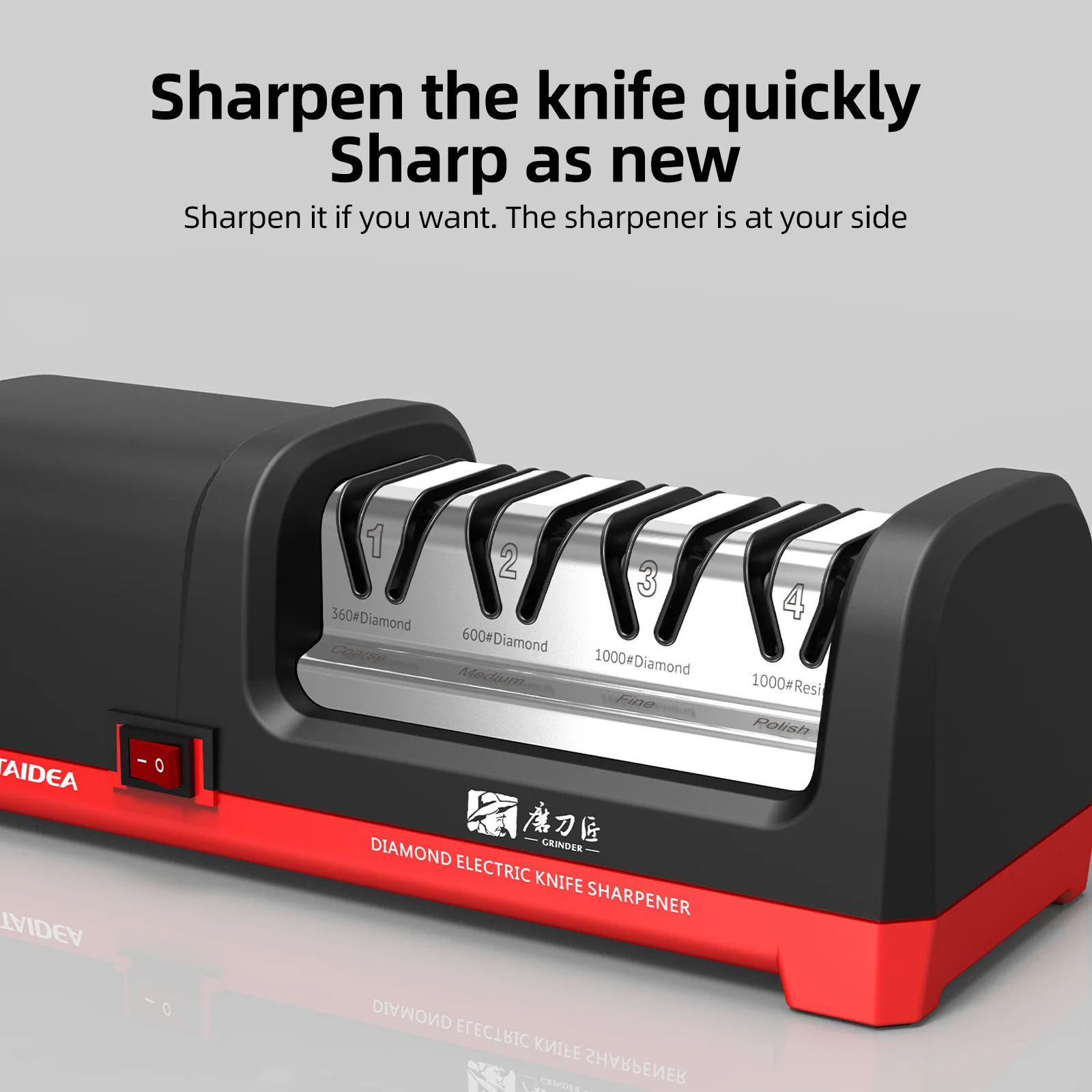 

TAIDEA TG2102 4 Stage Electric Knife Sharpener 20-Degree Grinding Edge Knife Sharpener for Kitchen Knives with Sharpening