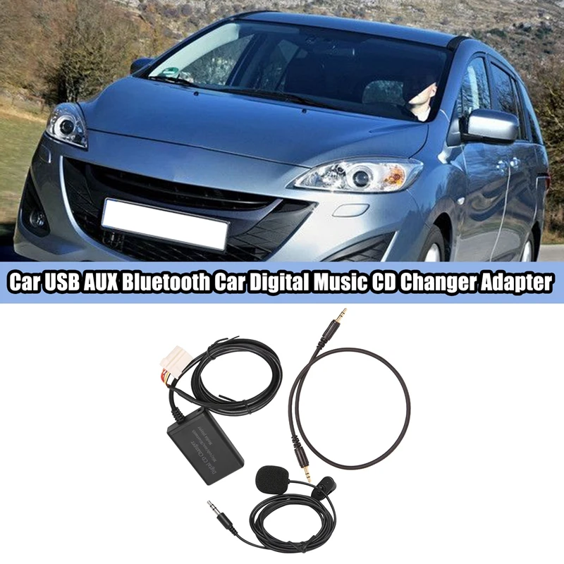 

Car USB AUX Bluetooth Car Digital Music CD Changer Adapter For Mazda 6/Mazda/M3/323 Proton B70