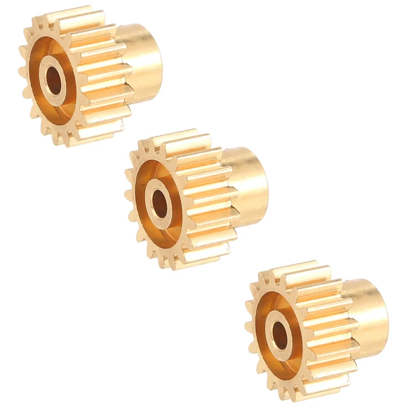 

MYMF-3PCS 3.175Mm Shaft Brass Pinion Motor Gear 32DP 48DP 64DP M0.8 For 1/10 1/8 RC Car 3650 3660 Replacement Accessories 17T