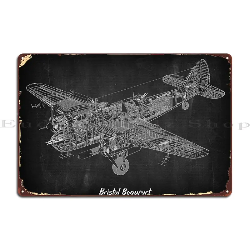 Bristol Beaufort Metal Sign Club Bar Garage Plaques Designing Design Club Tin Sign Poster