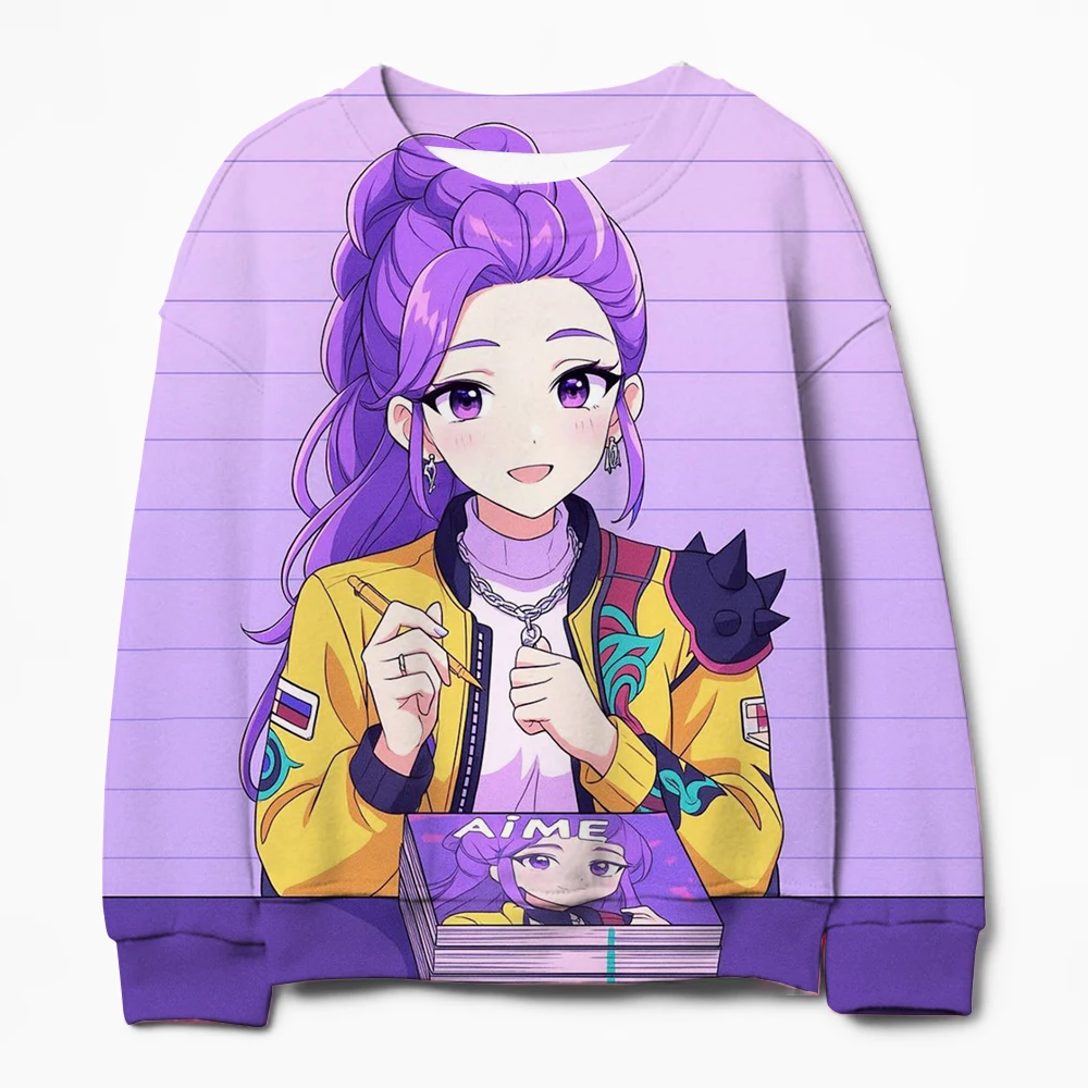 

KPop Demon Hunters Huntrix Hoodie Kids Hooded Sweatshirt Baby Girls Pullover Hoodies Boys Fashion Outerwear Children's Clothing