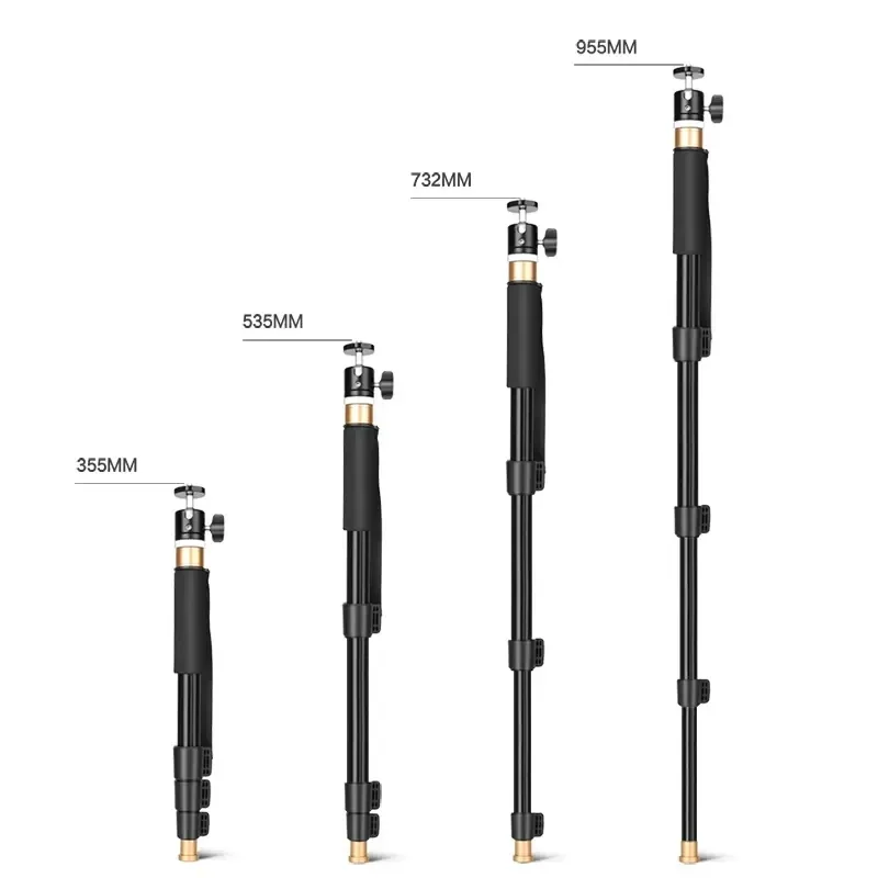 QZSD Q166C Carbon Fiber Small Tripod for Canon Nikon Sony Fuji Olympus Camera Stand Photography Video Live Streaming Studio