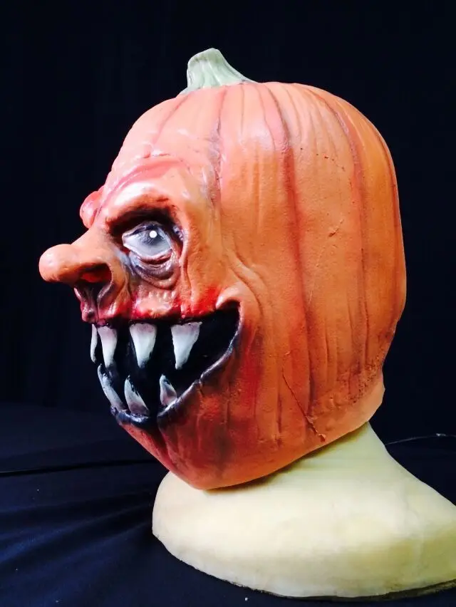 2025 أقنعة حفلات جديدة للهالوين قناع كلاسيكي مخيف غطاء رأس اليقطين شيطان تأثيري مزحة حفلة احتفالية لوازم الحفلات