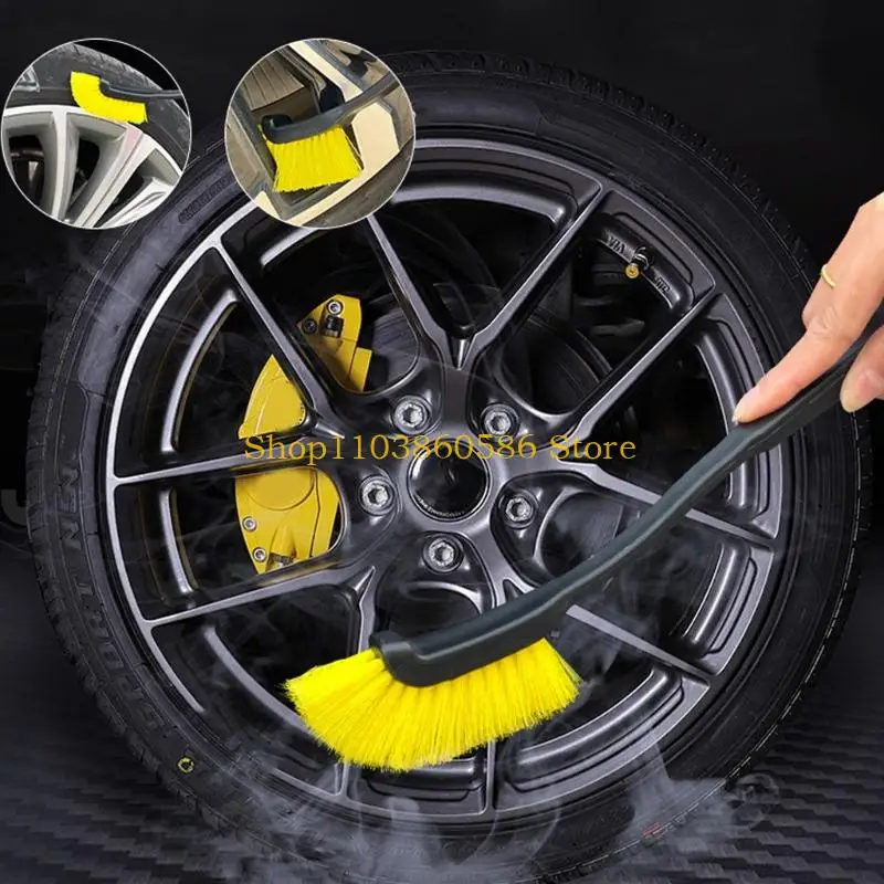 242A Wheel Cleaning Brush Set, 4 Piece Curved Brushes for Spoke Detail