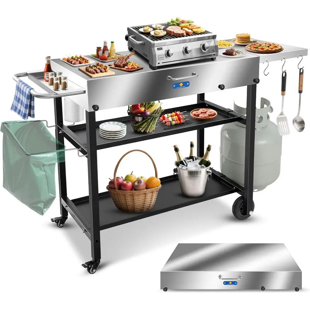 Outdoor Grill Cart,…