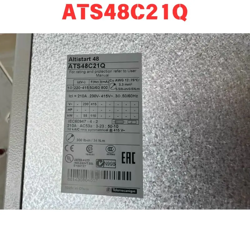 

Brand New Original Used ATS48C21Q Soft start Fast Shipping