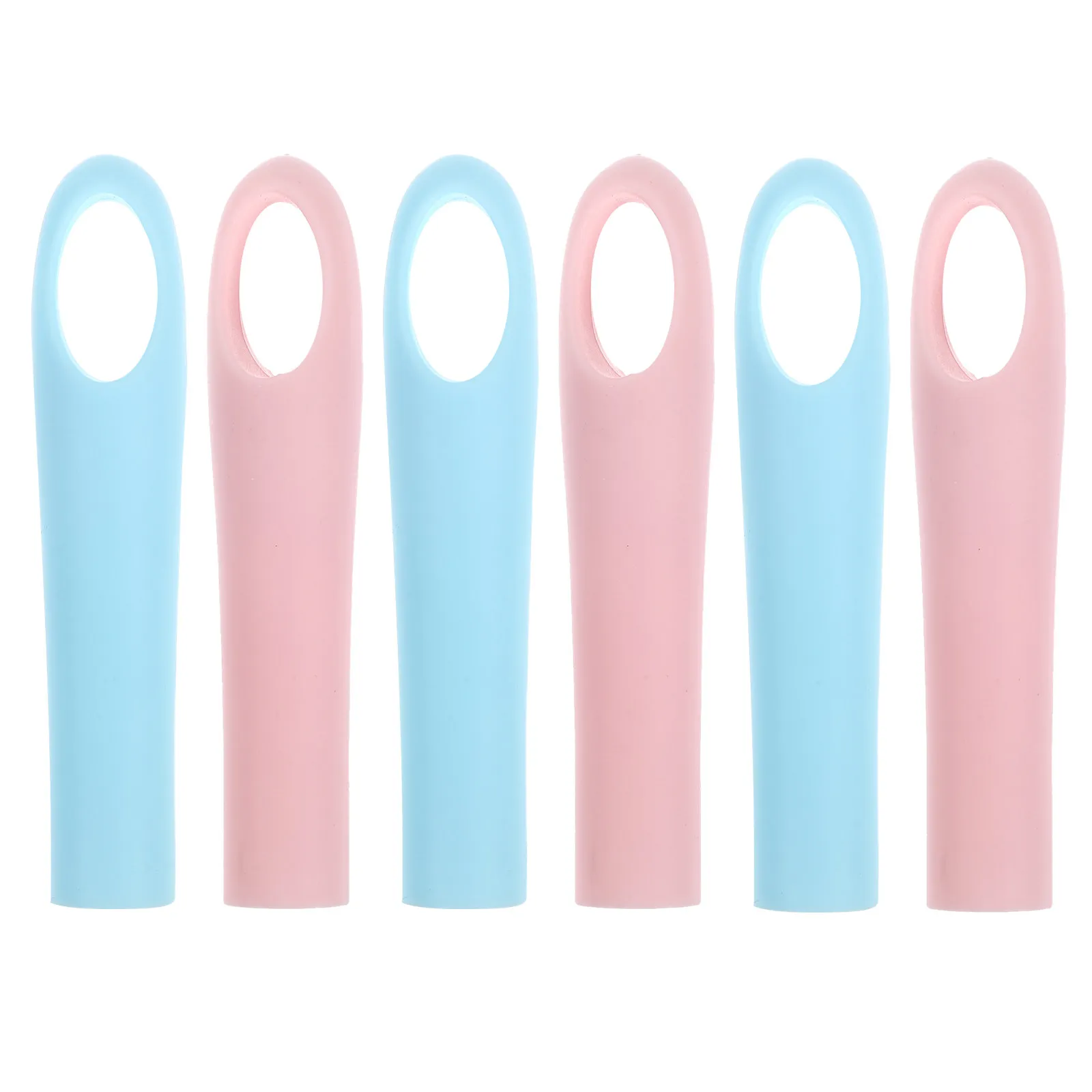 6Pcs Replacement Mop Handle Grips Non-Slip Hanging Hole Dustpan Rod Broom Handle End Caps Tube Tail Hanger 16Mm
