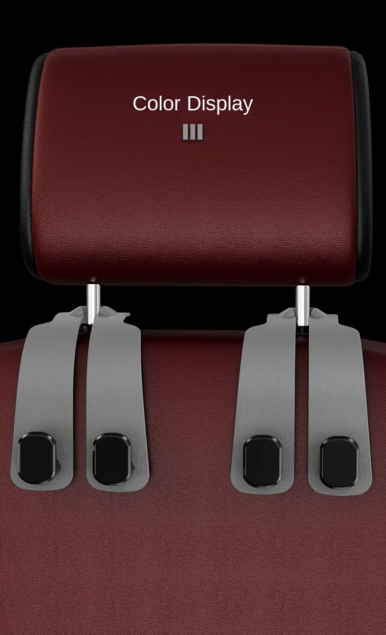 Auto-Kopfstützenhaken-Zubehör, zum Ordnen von Taschen und zur Organisation der Rückseite des Sitzes, Auto-Befestigungshaken – Detail 5