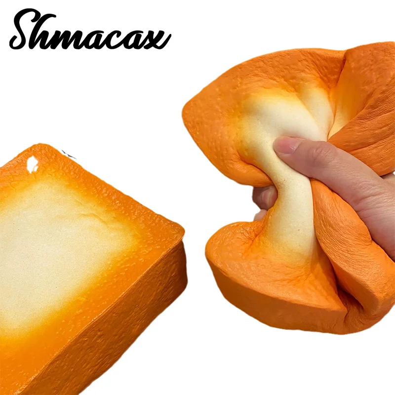 Toast spesso oversize giocattoli di rimbalzo a lenta crescita spremere giocattoli Super Soft Bread Squishy Food Stress Relief Toys Party Prank puntelli