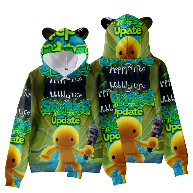 3D New Printing Gam Wobbly Life Figure Fashion Hoodie Printed Casual Clothing Cute Spring Autumn Hoodie Boys Girls Sweatshirt