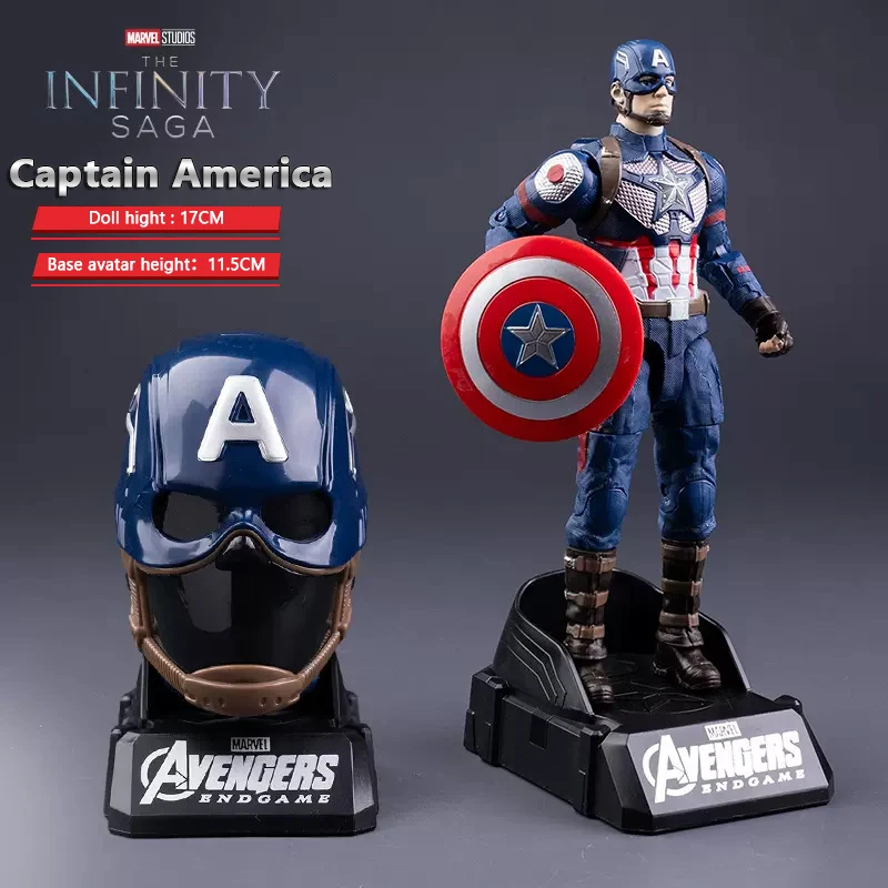 17cm マーベル アクションフィギュア 変形玩具 アイアンマン MK85 キャプテン・アメリカ 関節可動 ヘッド型 スタチュー モデル ドール キッズギフト