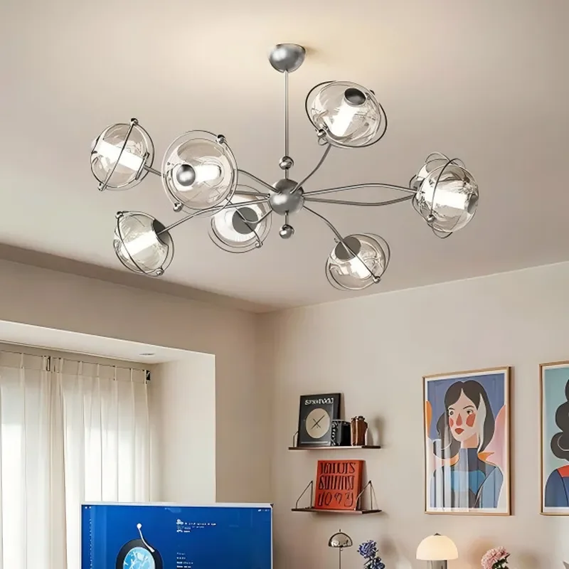 Modern Minimalist Glass Chandelier for Living Room Dining Area Creative Designer Pendant Light Fixture Bedroom Home Decor