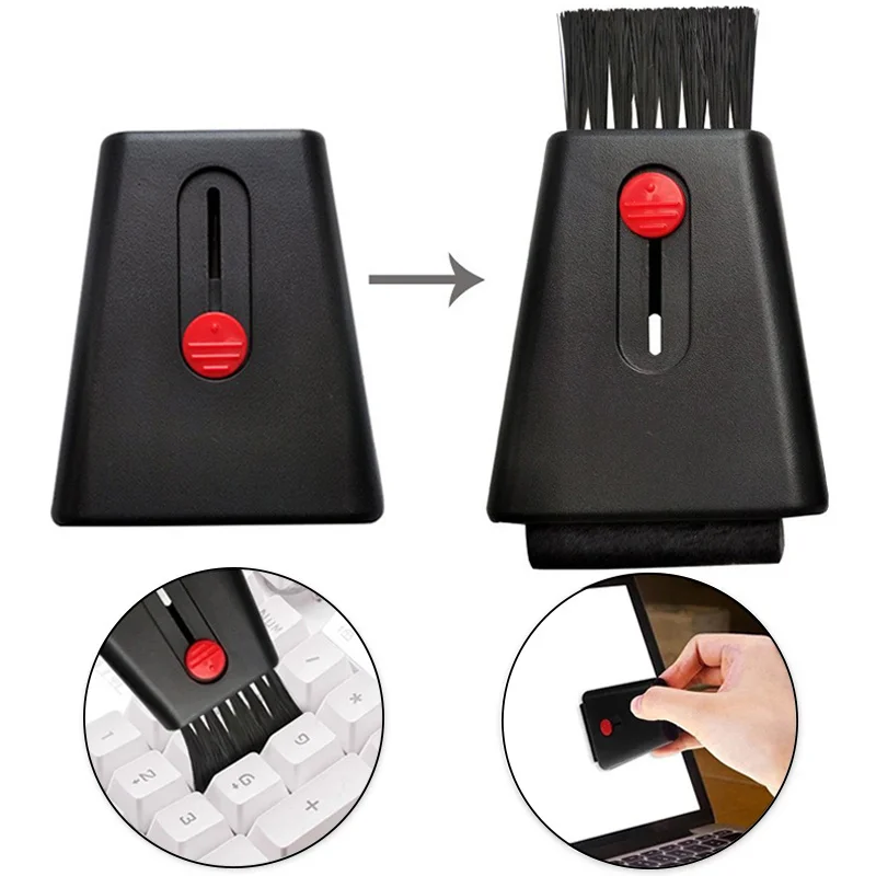 Mini Reinigen Pinsel Tastatur Sauber Pinsel mit Bildschirm Wischen Multifunktions Tragbare Einziehbare Doppel Kopf Laptop Telefon Bildschirm Duster