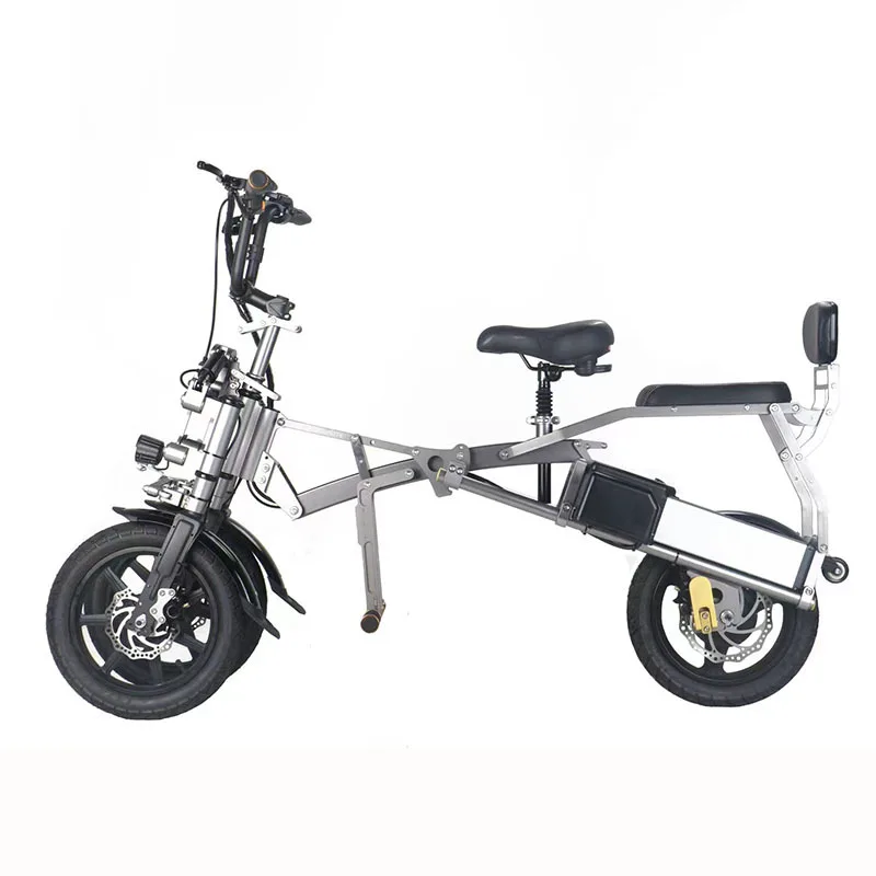 Upgrade the 6th generation electric vehicle with three wheels, and the moped can carry 3 people folding bicycles