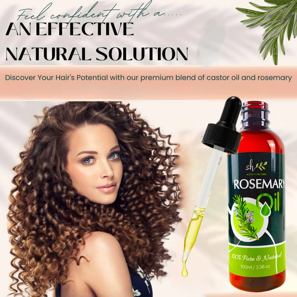 100 مللي زيت تدليك إكليل الجبل مع قطارة مغذية للشعر تفتيح البشرة للاسترخاء الناشر الزيوت العطرية العطرية عيد الميلاد