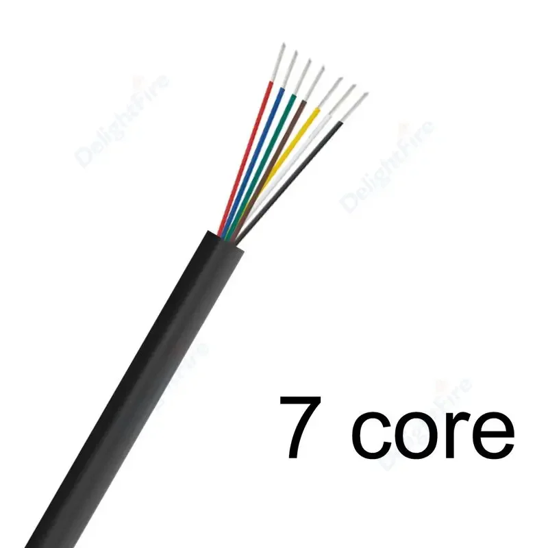 DelightFire 3–100 m, 28 AWG, UL2464, flexibles ummanteltes Kabel, Audio-Kabel für elektronische Lautsprecher, 2, 3, 4, 5, 6, 7, 8, 9, 10 Kerne, isoliertes USB-Verlängerungskabel 5