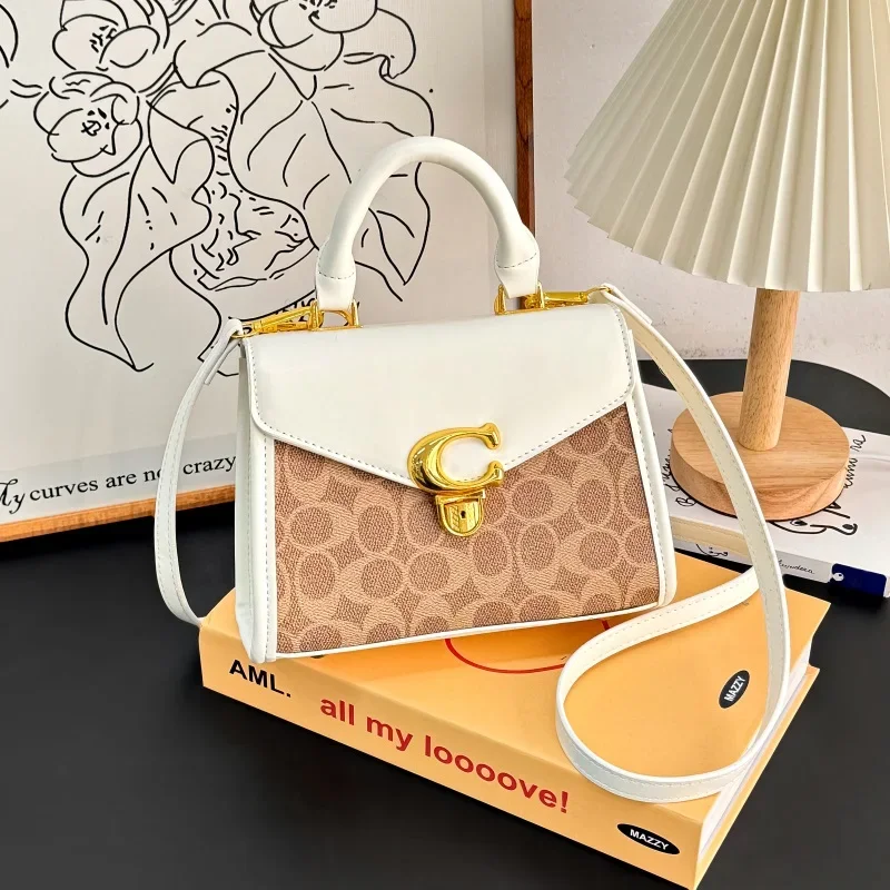 

Новая женская сумка через плечо с ремешком-цепочкой, элегантная кожаная сумка-тоут с винтажным буквенным логотипом, вечерние покупатели большой вместимости