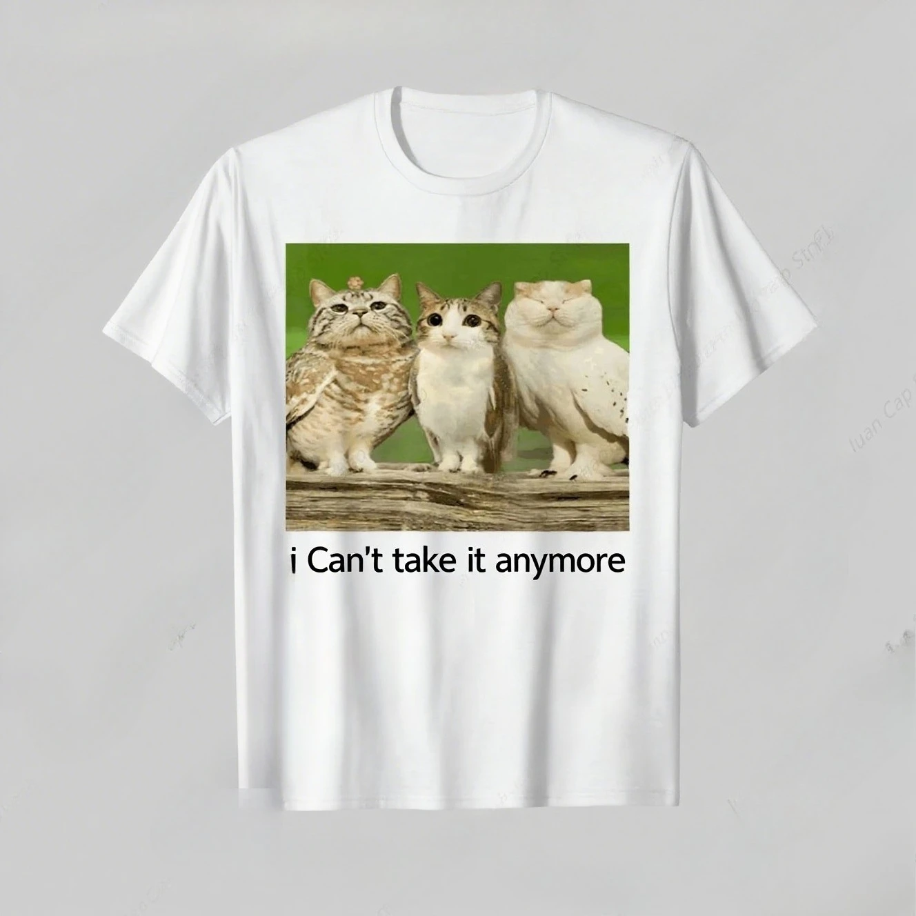 Camiseta con patrón de efe y gato ropa de manga corta de moda Urban femenina #1