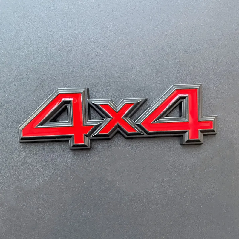 3D Chrome Red Metal Letters For Car Trunk RC Jeep 4X4 Sticker CJ7 XJ Off Road Compas Grand Cherokee 4X4 Emblem Badge Accessories - view 6
