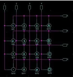 4*4 Matrix Keypad Microcontroller Keyboard Module 4×4 16 Keys Switch for Arduino Controller