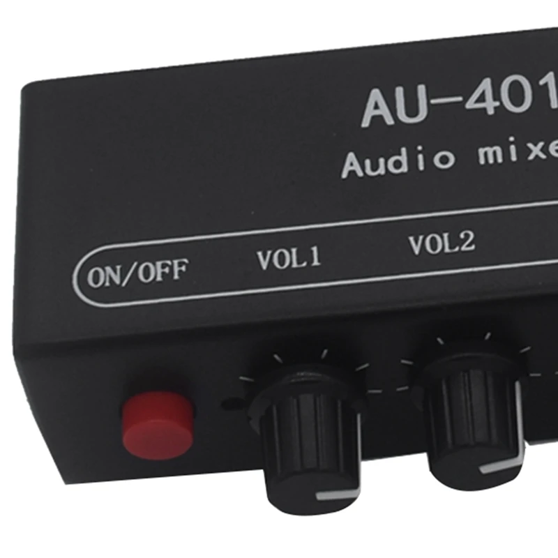 Multi-Source AU-401 DC 5V-12V Stereo Audio Mixer 4 Input 1 Output Individually Controls Board Sound