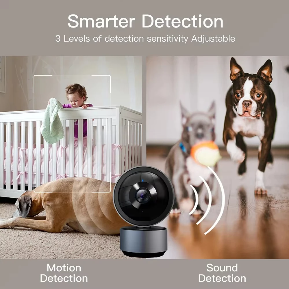 Security Wifi HD Night Vision Two-Way Audio Home AI Detection Baby Remote Monitor Wireless Security Camera