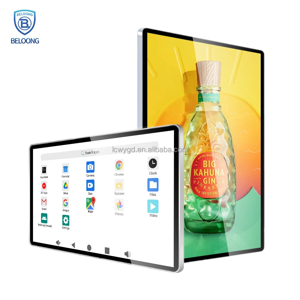 4k Monitor Wall Mounted Digital Signage LCD Display Advertising Screen ultra Thin Video Display Digital Menu Board