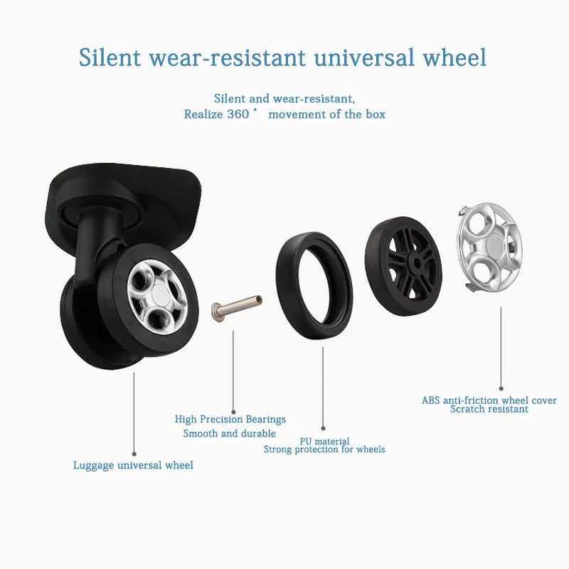 For SHENGYUAN C11-A Luggage Wheel Trolley Case Wheel Pulley Sliding Casters Universal Wheel Repair Slient Wear-resistant Smooth