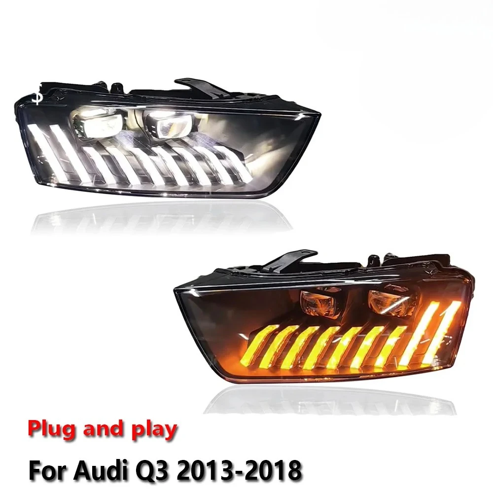 

Car LED Headlight Auto Parts For Audi Q3 2013-2018 Fog DRL Brake Turn Signal Lamp Plug And Play