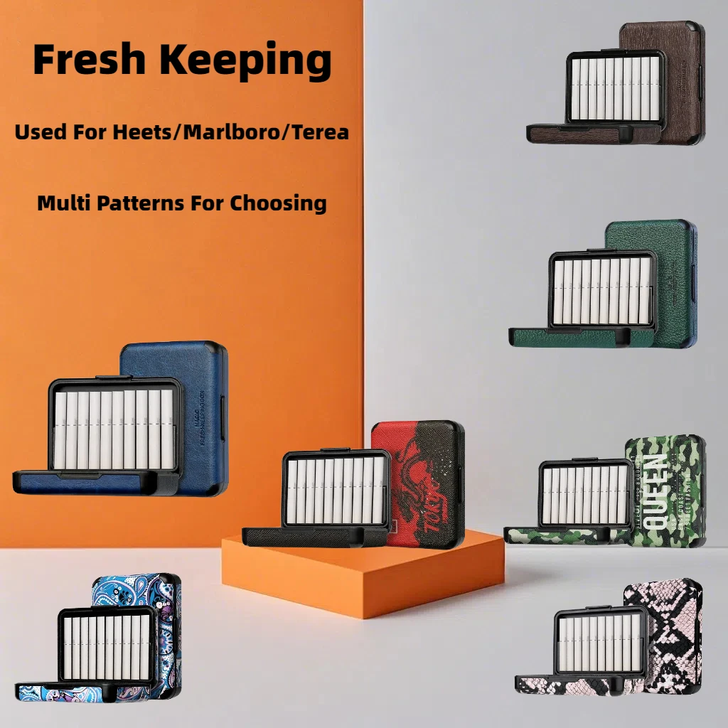 

Portable Antidust IQS Heatsticks Fresh Keeping Box Ultra-thin PU PC Cases For 20pcs Terea Carrying Case