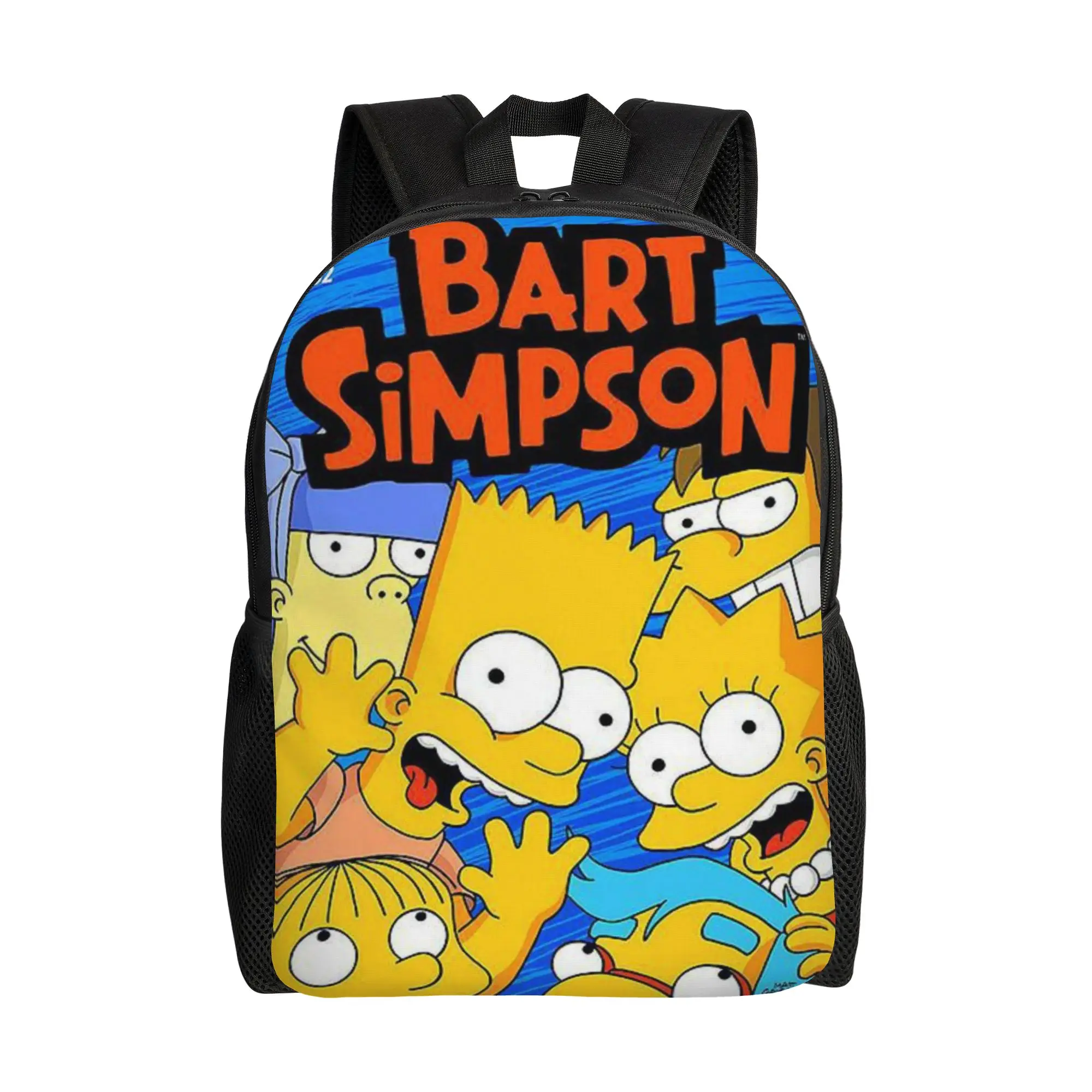 

Back to school season Versatile Yellow Anime Characters Schoolbag The Simpsons Male Lady Backpack