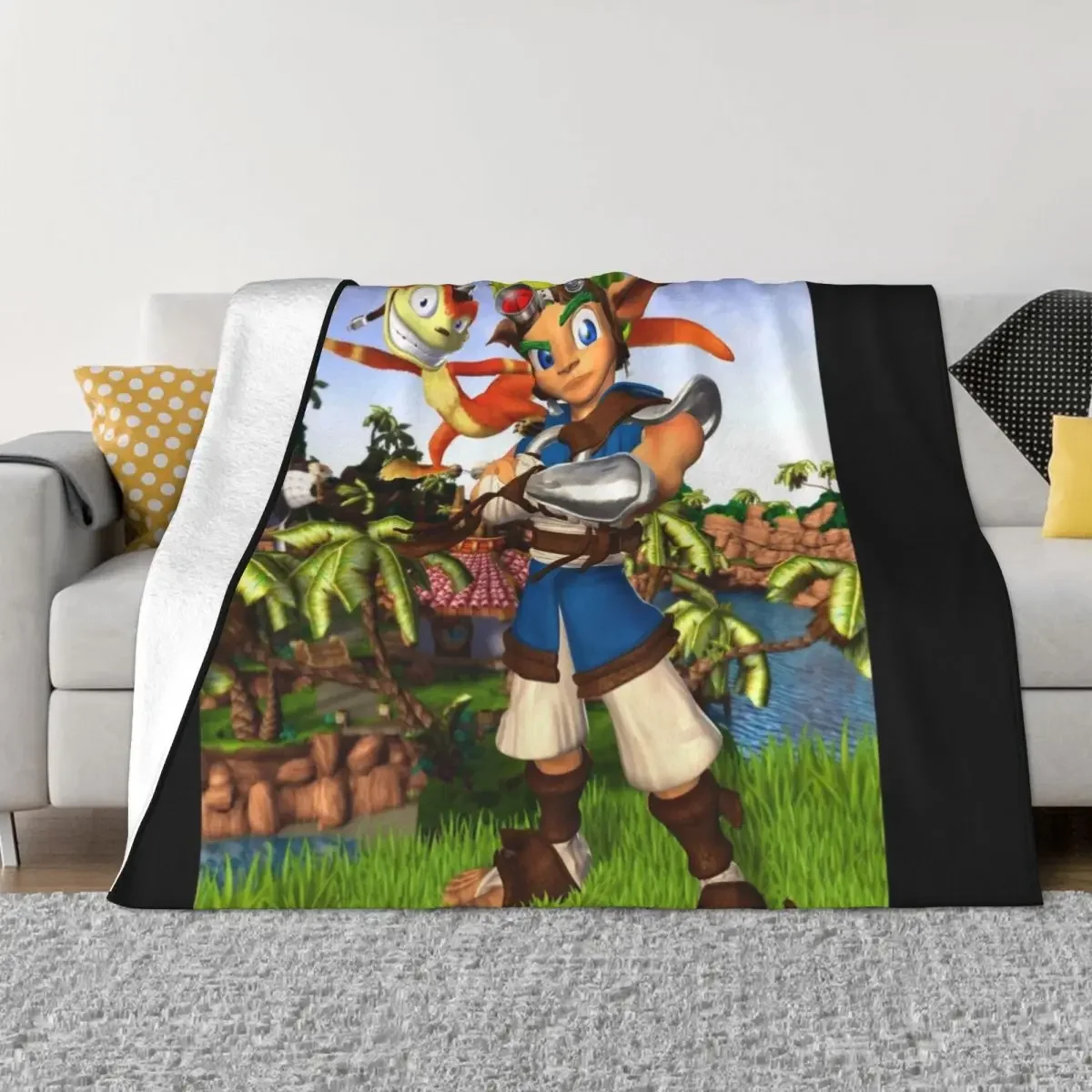Jak and Daxter: The prepioneer Legacy 2 Throw Blanket, mantas peludas, manta de Camping, regalo personalizado