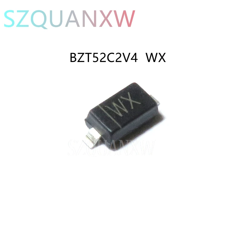 100 pz SMD diodo Zener SOD-123 BZT52C2V4 WX BZT52C2V7 W1 ww2 BZT52C3V3 W3 BZT52C3V6 W4 BZT52C3V9 W5 BZT52C4V3 W6