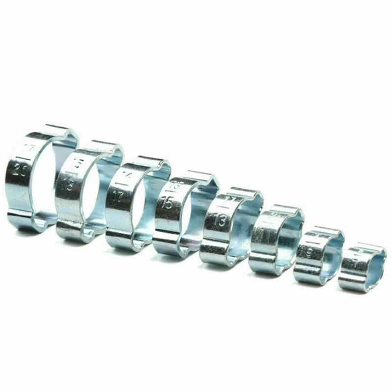 Abrazadera de manguera de doble oreja, Kit de abrazaderas de tubo de combustible, unidad helicoidal, Clips, Alicates de abrazadera, 5-20mm, 80 piezas