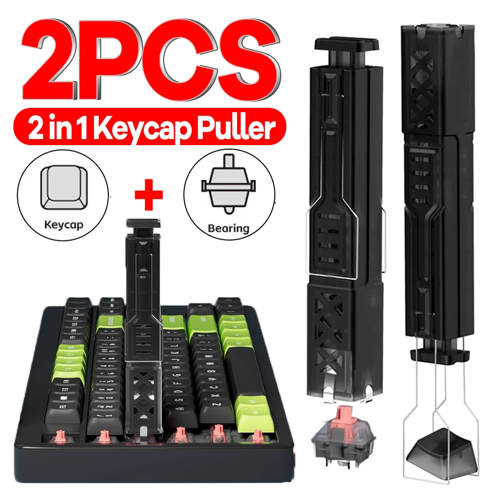 1-2pcs Keyboard Keycaps Puller Opener Keycap Easily Remover Button Extractor Keyboards Bearing Pullers for Mechanical Keyboard