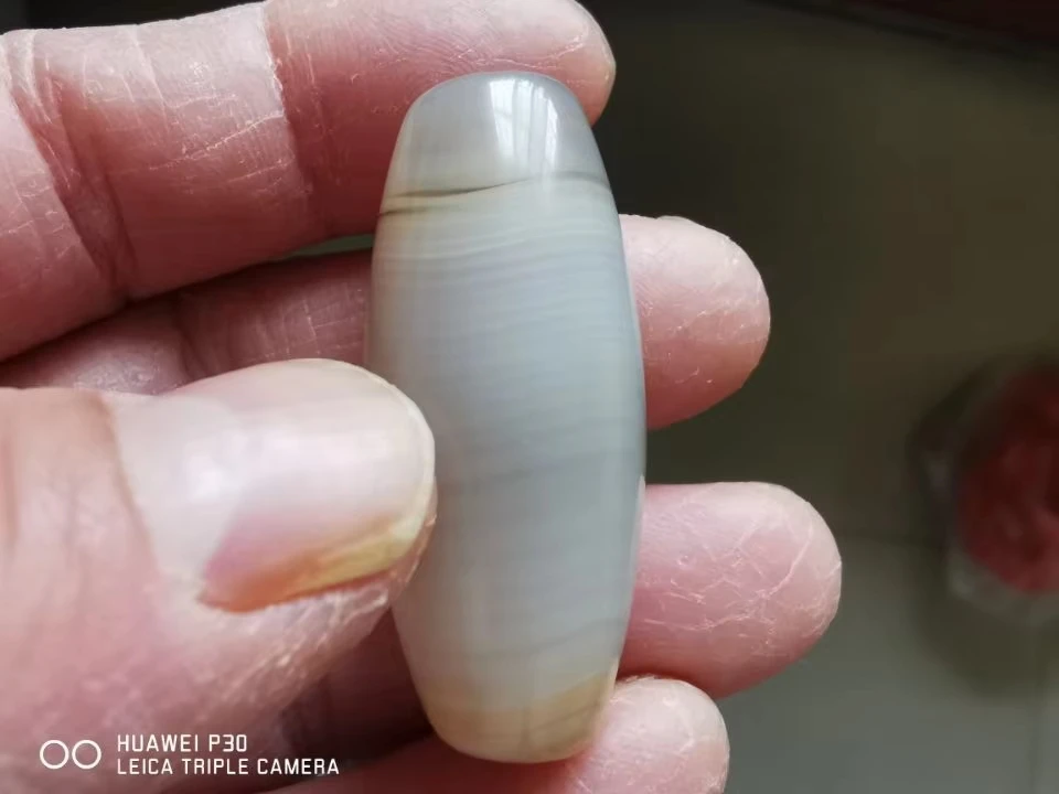 1pc  Banded Eyed Nepal Indo Tibet Agate Old Bead Amulet for Gift