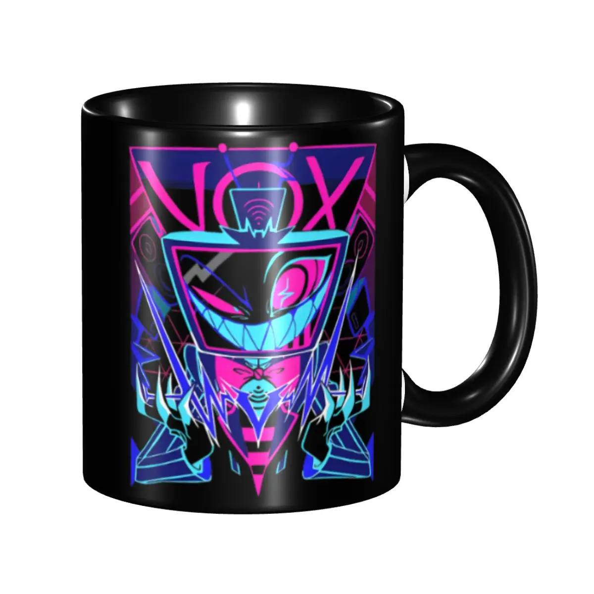 

Hazbines Hoteles Alastor Vox 2 Mugs Kawaii Coffee Cup Gifts For Women Men