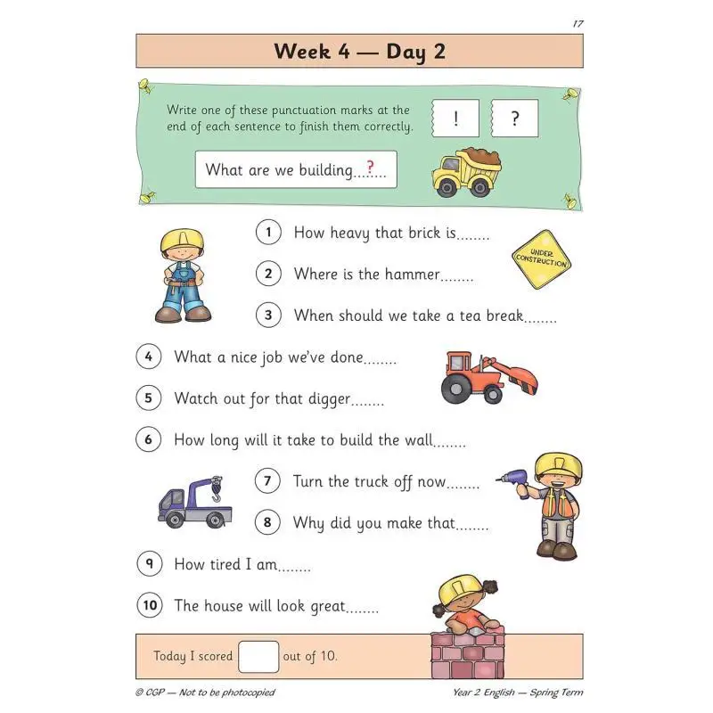 New KS1 English Daily Practice Book Year 2  Spring Term CGP Books Coordination Group Publications 9781789086799 Book