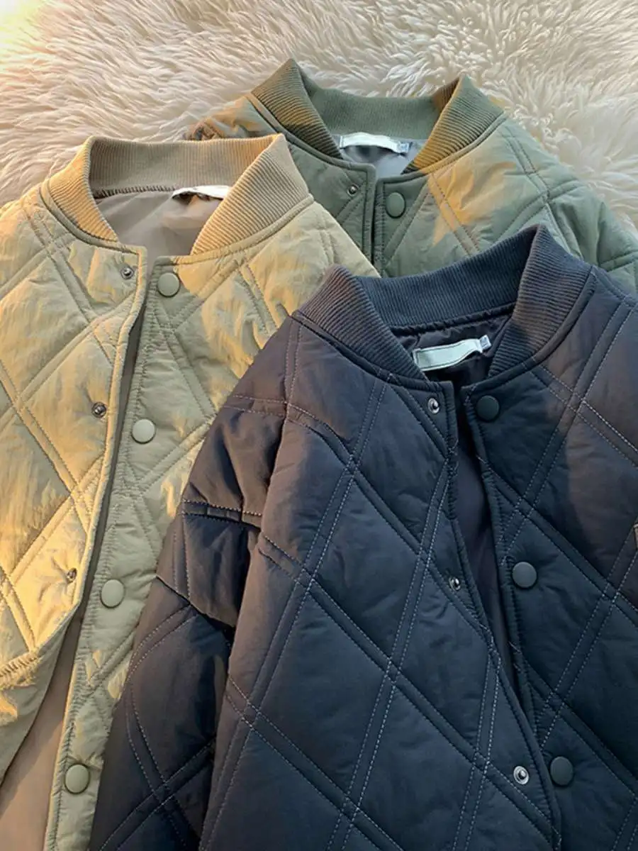 

Мужское зимнее теплое хлопковое длинное пальто Thiened Cotton Jaet в стиле ретро с ромбовидной вышивкой Bae Sle, длинное пальто с одной пуговицей и боковой застежкой Po...