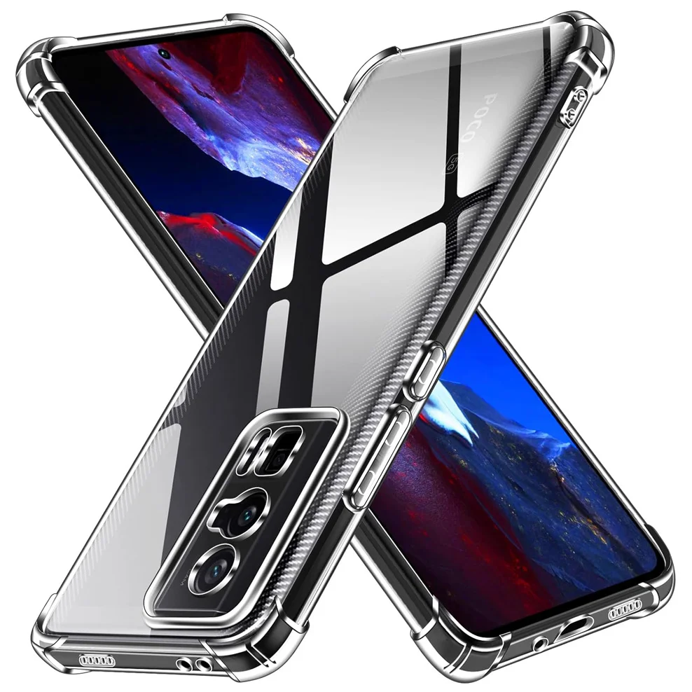 funda de silicona para Poco F5 Pro Xiaomi Poco F3 F4 F5 carcasa suave transparente antigólpe fundas de telefono Poco F5 case Pocophone F4 GT funda Poco F5 Pro carcasa