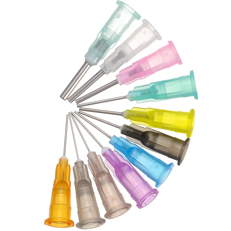 Wholesale 1000pcs 1/2 inch 14-30G Plastic Bayonet Dispensing Needle For All Glues Liquid Solder Paste Adhesive Dispenser