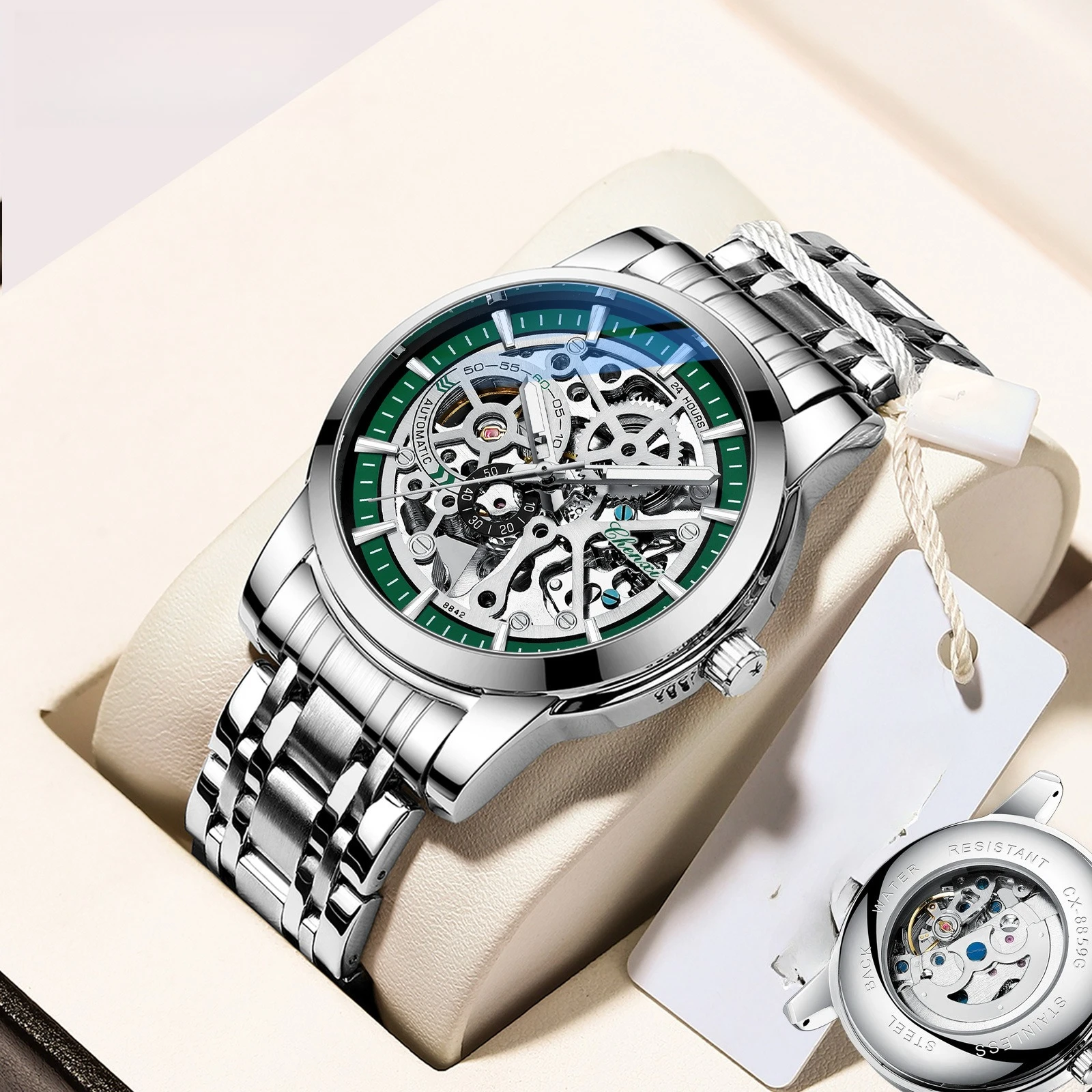 Fashion Trend Men's Watch Mechanical Automatic Hollowing Machine Men's Waterproof Luminous Mechanical Watch