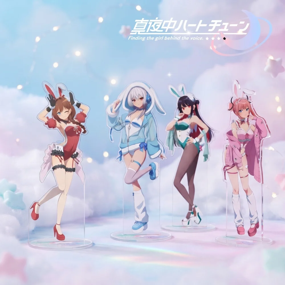 Llavero de acrílico con diseño de Anime Mayonaka Heart Tune, conejita Amane