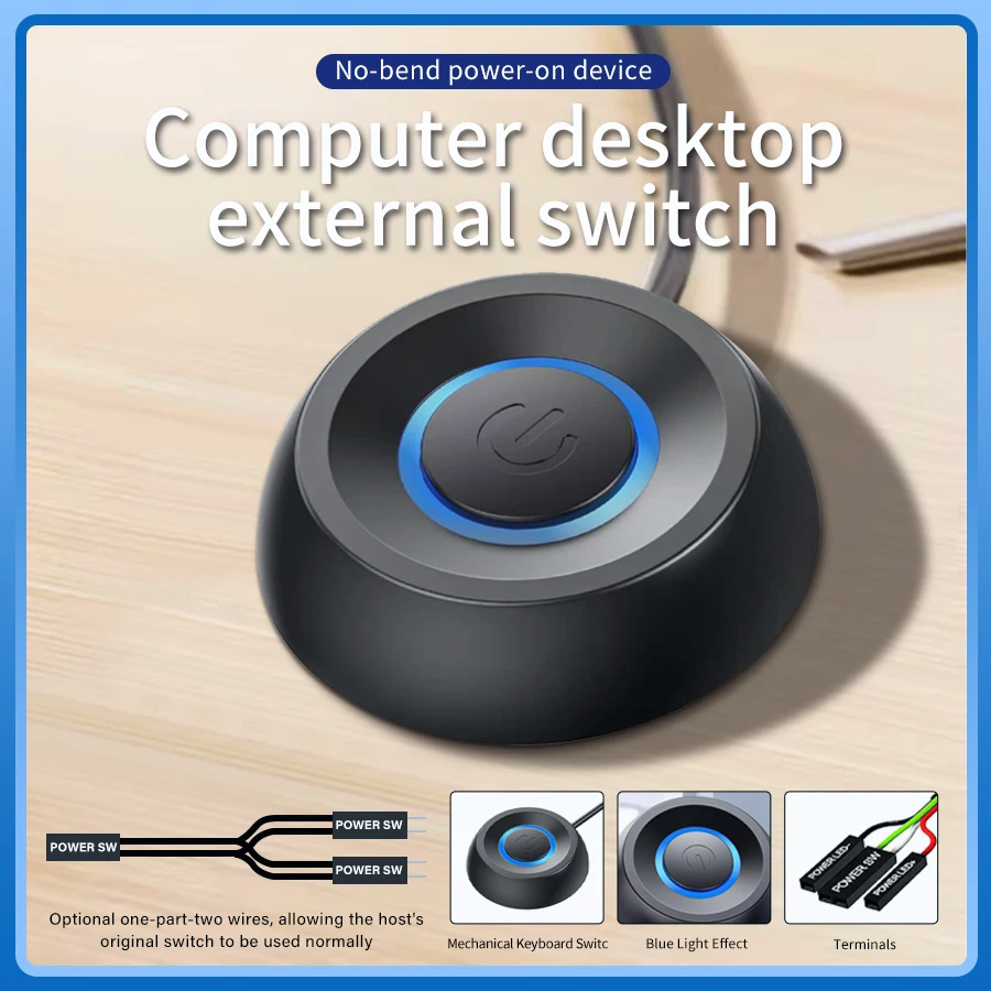 �y�Z�[�����z1.8 ���[�g���R���s���[�^�f�X�N�g�b�v�O���X�C�b�` LED ���C�g PC �}�U�[�{�[�h�X�^�[�g�d���I��/�I�t�{�^�������P�[�u���N���X�C�b�`�I�t�B�X