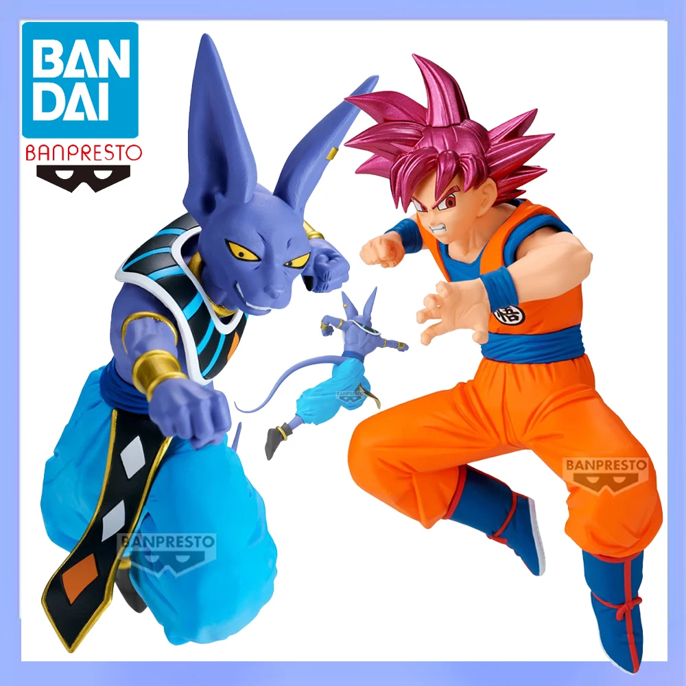 

In Stock Original Bandai Spirits Banpresto Dragon Ball Super Beerus Son Goku SSJ God Anime Figure Action Figure Garage Kit Model