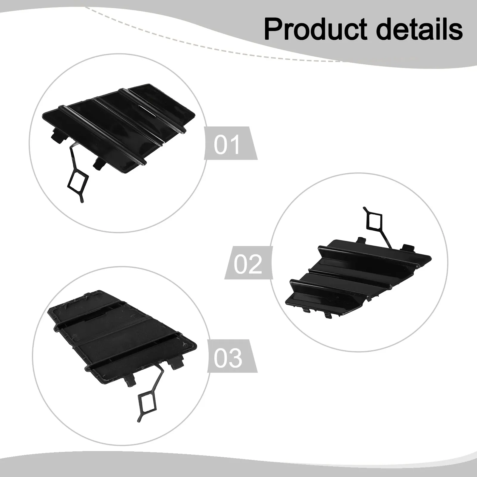 Tow hook eye cover cap designed for compatibility with For Toyota For Yaris LE models from year range of seventeen to nineteen