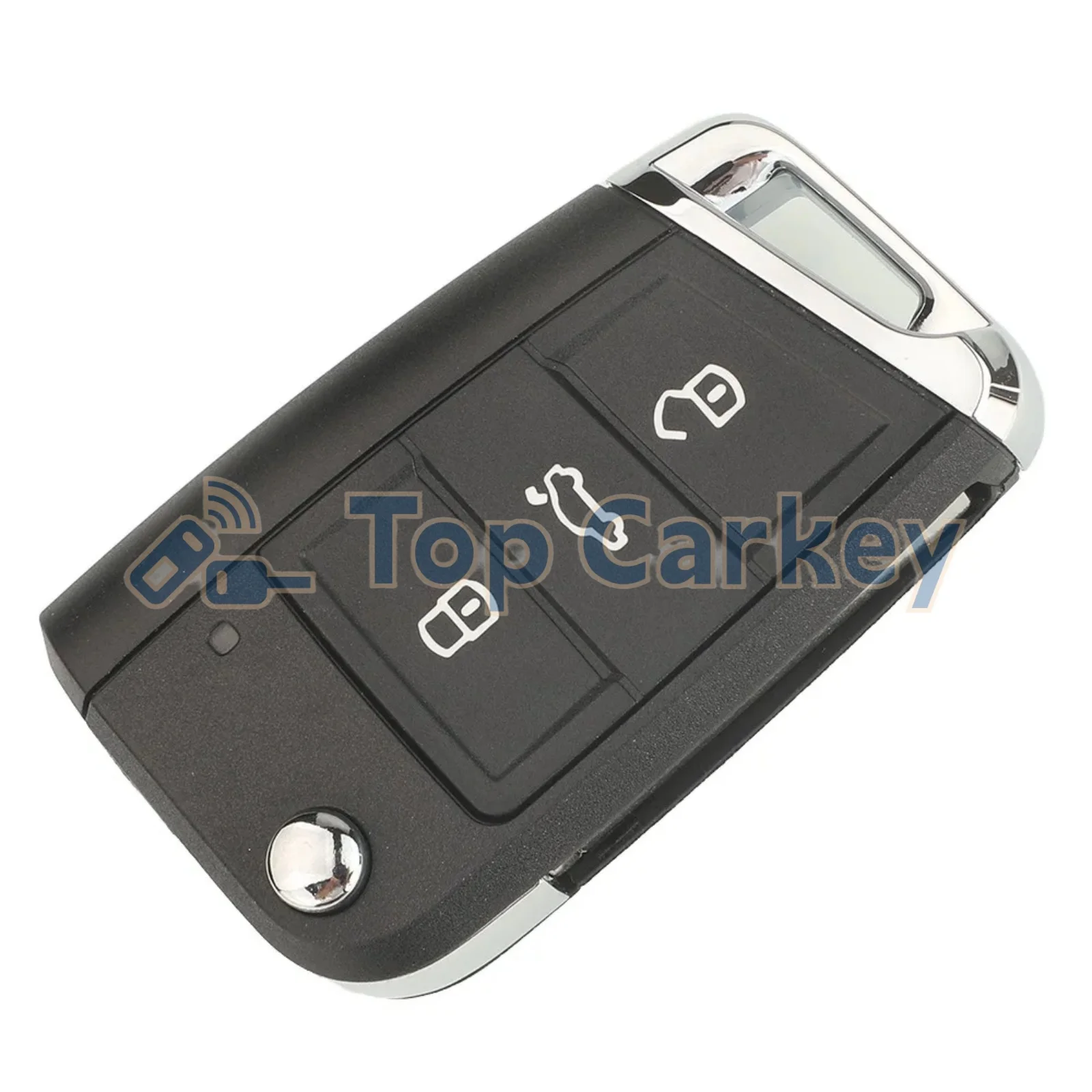 TopCarkey Remote Car Key Shell Fob with HU162R Blade for VW Golf Polo T-Cross Skoda Seat Flip Folding Car Key Cover